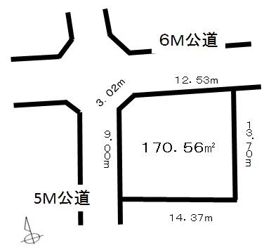 Compartment figure. Land price 7.6 million yen, Land area 170.56 sq m