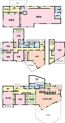 Floor plan. 64,800,000 yen, 8LDK + S (storeroom), Land area 4,349.5 sq m , Building area 361.91 sq m