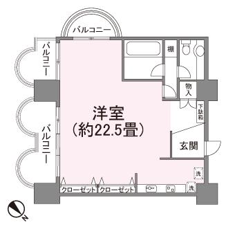 Floor plan. Price 4.5 million yen, Occupied area 63.18 sq m , Balcony area 17.96 sq m