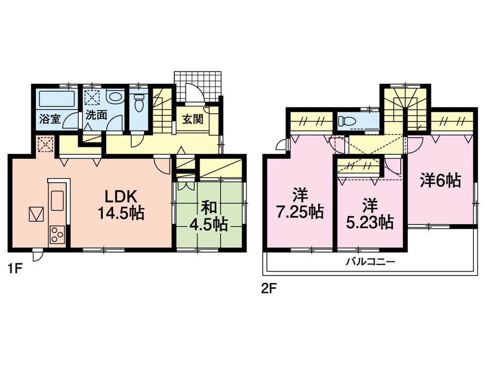 Floor plan. (1 Building), Price 28.8 million yen, 4LDK, Land area 114.05 sq m , Building area 93.75 sq m