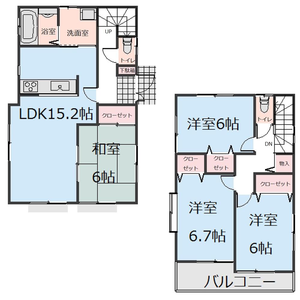 Floor plan. (5 Building), Price 24,800,000 yen, 4LDK, Land area 120.21 sq m , Building area 95.22 sq m