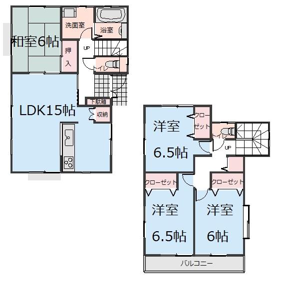 Floor plan. (9 Building), Price 23.8 million yen, 4LDK, Land area 120.63 sq m , Building area 97.7 sq m