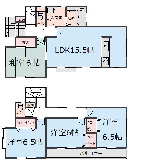 Floor plan. (14 Building), Price 26,800,000 yen, 4LDK, Land area 120.36 sq m , Building area 97.3 sq m