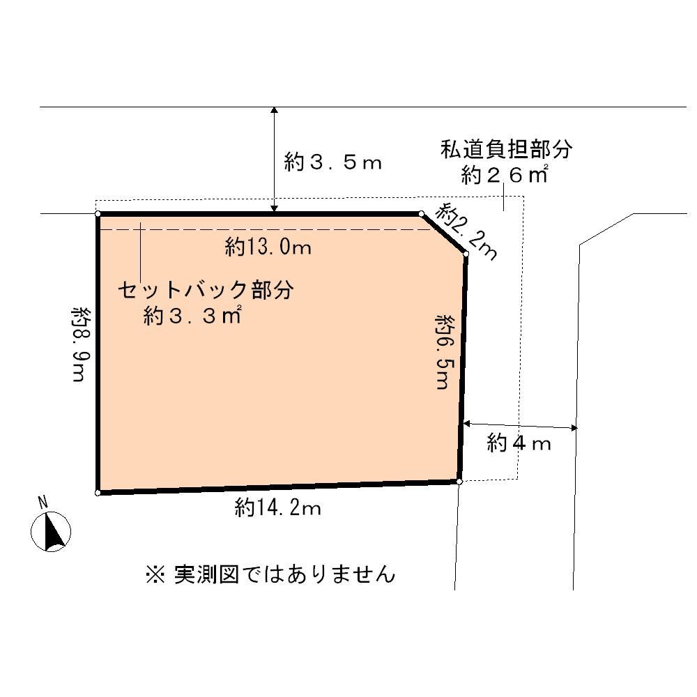 Compartment figure. Land price 9.8 million yen, Land area 119 sq m