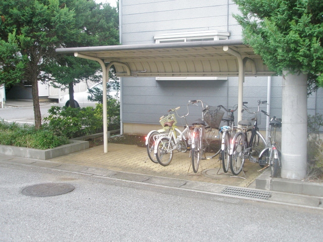 Other common areas. There is a bicycle parking stations with a roof.