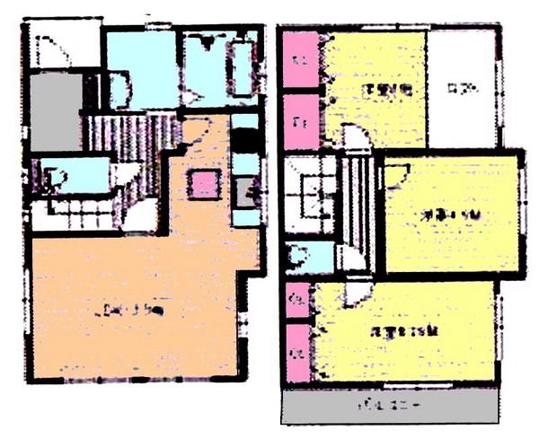 Floor plan. (B Building), Price 15.8 million yen, 3LDK, Land area 76.45 sq m , Building area 72.45 sq m