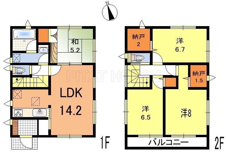 Floor plan. (37 Building), Price 23.8 million yen, 4LDK+S, Land area 117.95 sq m , Building area 94.76 sq m