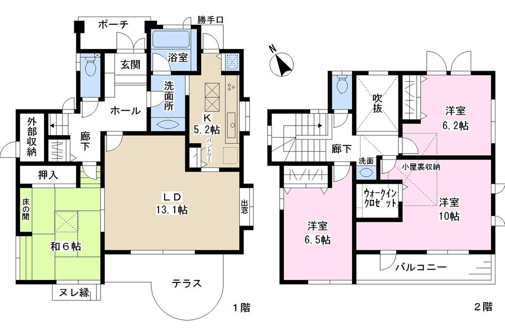 Floor plan. 15.5 million yen, 4LDK, Land area 173.47 sq m , Building area 118.78 sq m