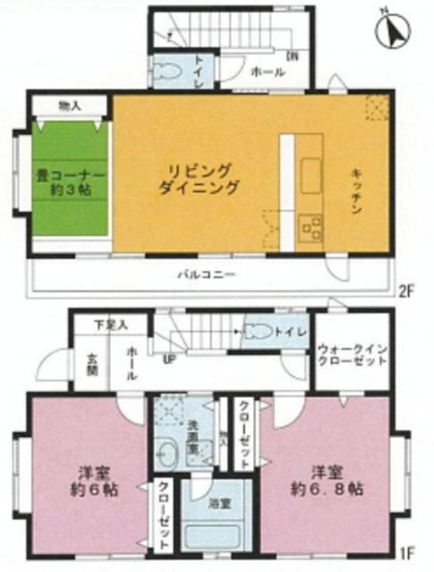 Floor plan. 16.2 million yen, 2LDK + S (storeroom), Land area 128.34 sq m , Building area 79.49 sq m