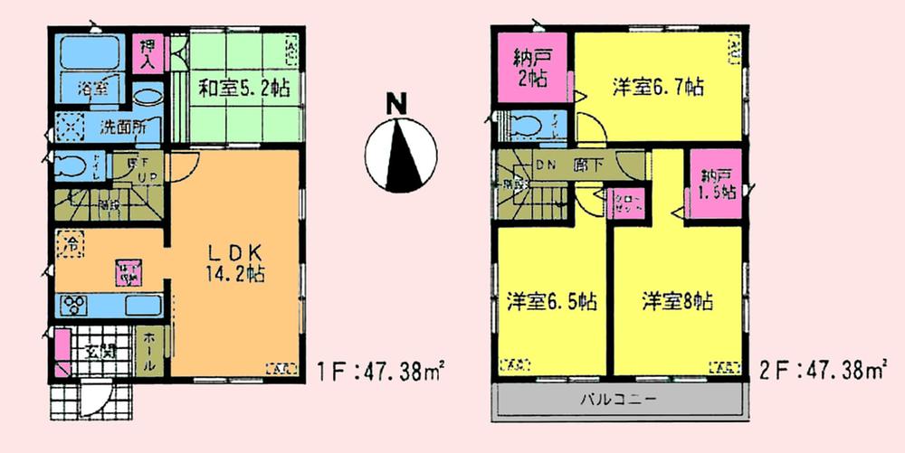 Floor plan. (30 Building), Price 27,900,000 yen, 4LDK+S, Land area 117.95 sq m , Building area 94.76 sq m