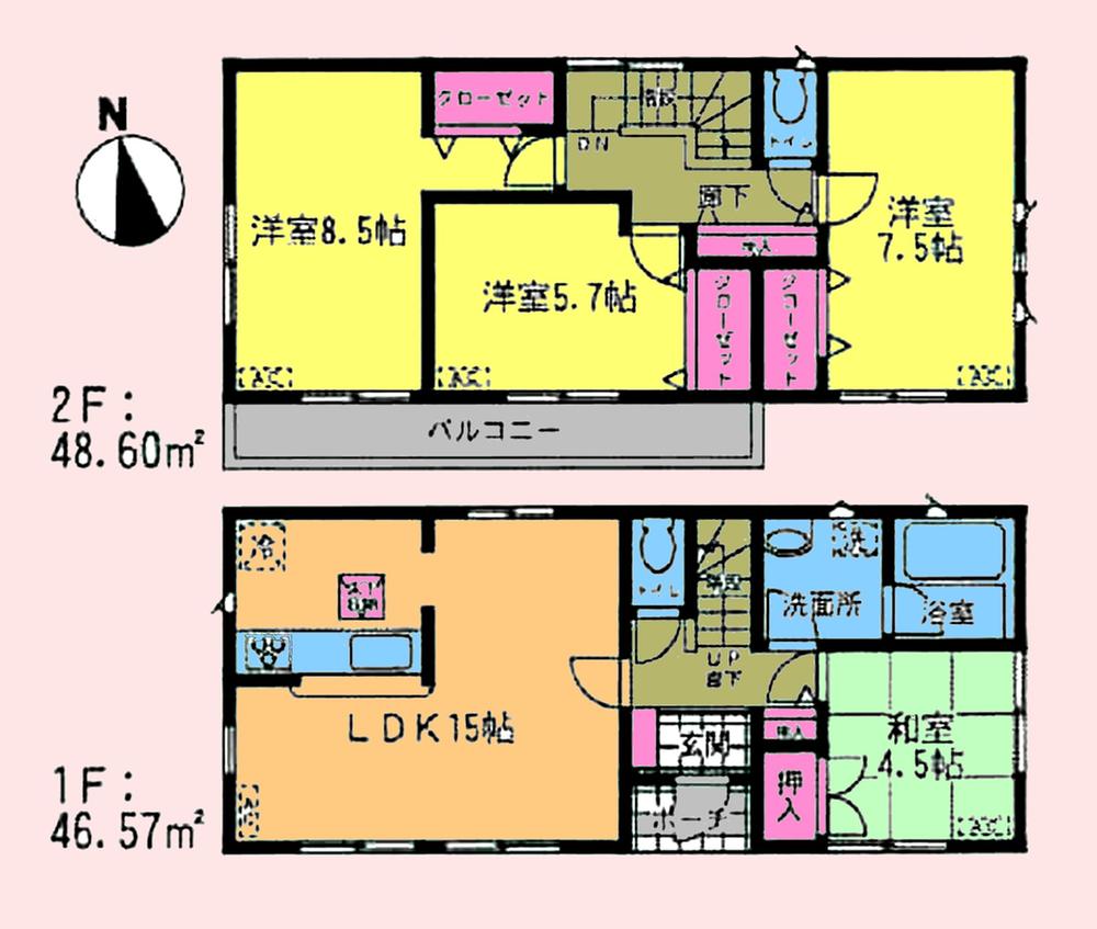 Floor plan. (32 Building), Price 27,800,000 yen, 4LDK, Land area 120.05 sq m , Building area 95.17 sq m