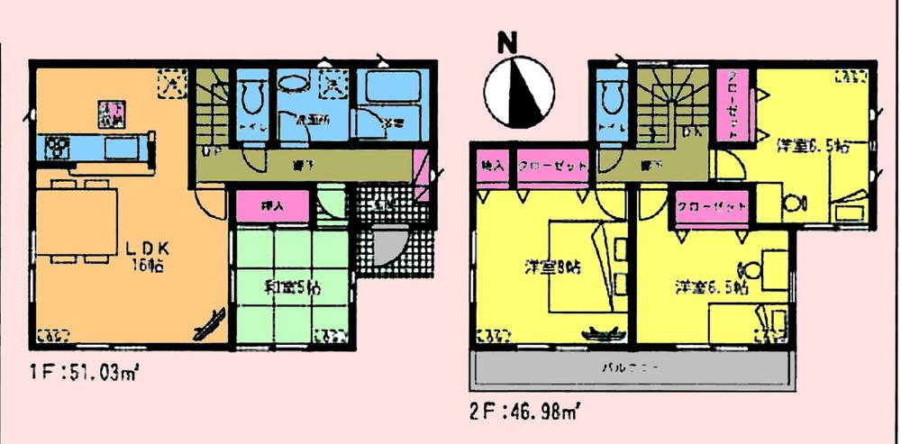 Floor plan. (31 Building), Price 34,900,000 yen, 4LDK, Land area 120.05 sq m , Building area 98.01 sq m