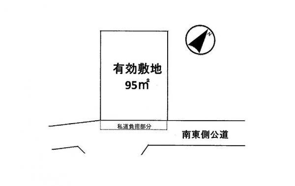 Compartment figure. Land price 16 million yen, Land area 95 sq m