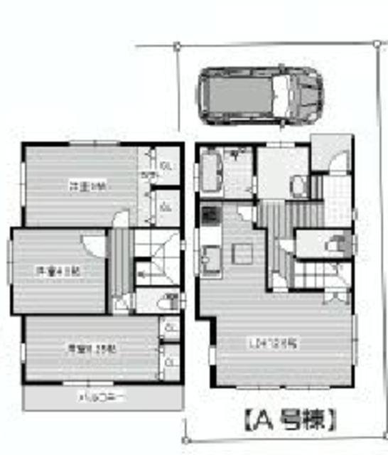 Floor plan. (A Building), Price 15.8 million yen, 3LDK, Land area 75.07 sq m , Building area 72.13 sq m