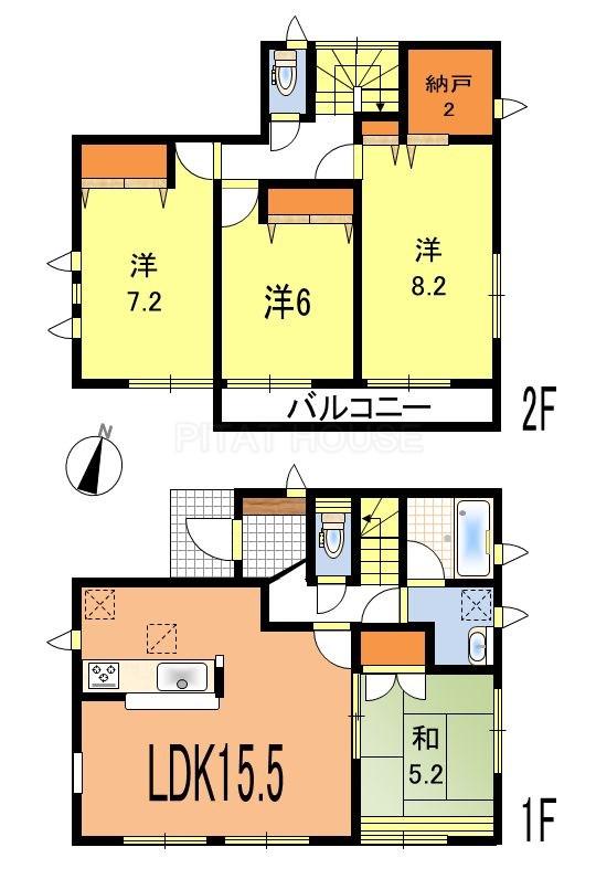 Floor plan. 22,800,000 yen, 4LDK + S (storeroom), Land area 118.12 sq m , Building area 96.79 sq m floor plan