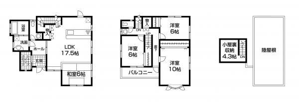 Floor plan. 32,800,000 yen, 4LDK, Land area 123.73 sq m , Building area 119.38 sq m