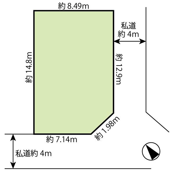 Compartment figure. Land price 8.5 million yen, Land area 112 sq m compartment view