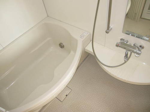 Bath. Bathroom with a convenient bathroom ventilation dryer!