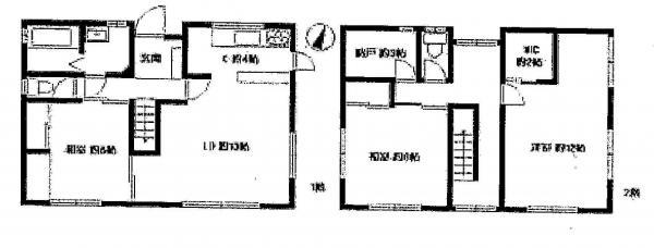 Floor plan. 13.8 million yen, 3LDK, Land area 127.33 sq m , Building area 119.32 sq m