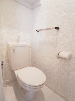 Toilet. Wallpaper is a zebra