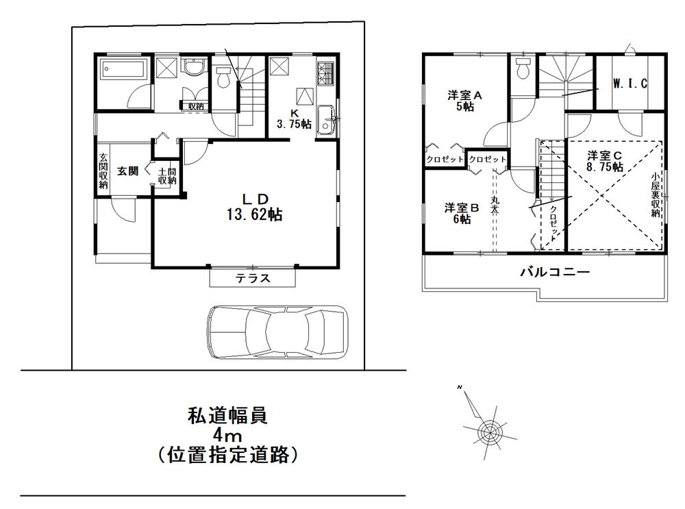 Floor plan. 25,500,000 yen, 3LDK + S (storeroom), Land area 102.86 sq m , Building area 97.92 sq m