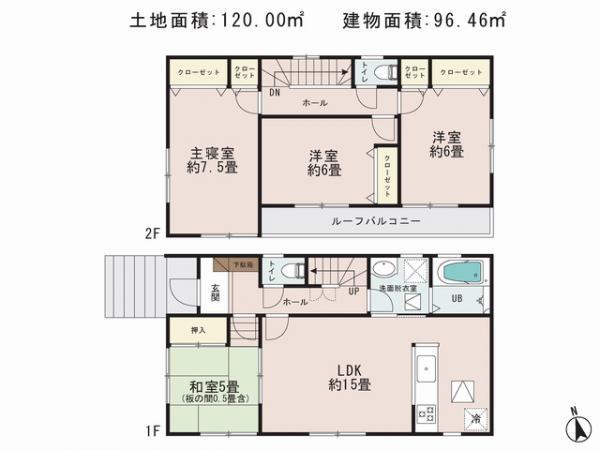 Floor plan. 21,800,000 yen, 4LDK, Land area 120 sq m , Priority to the present situation is if it is different from the building area 96.46 sq m drawings