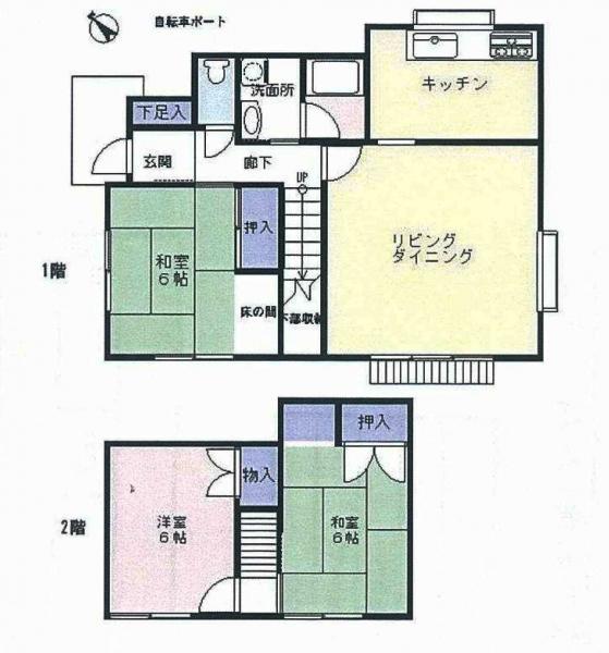 Floor plan. 16.8 million yen, 3LDK, Land area 124.92 sq m , Building area 77.3 sq m
