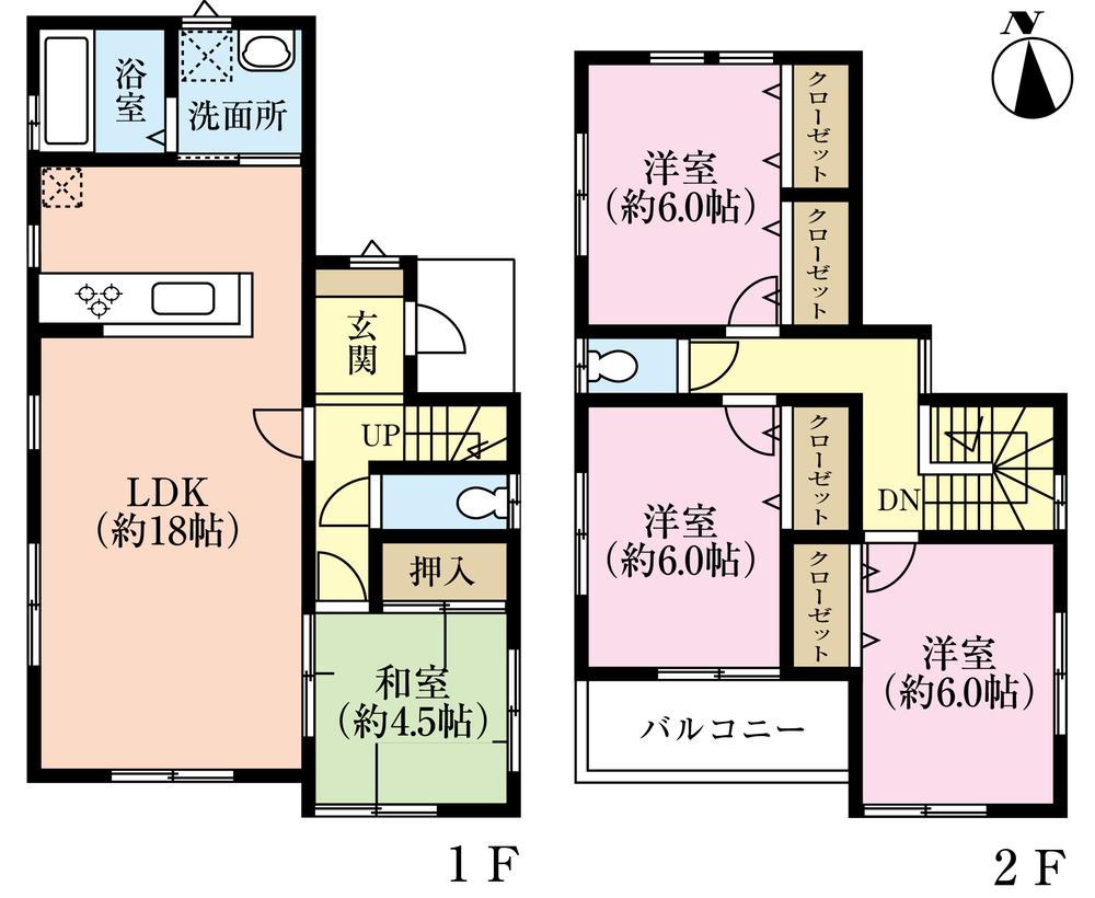 Floor plan. (15 Building), Price 23.8 million yen, 4LDK, Land area 114.7 sq m , Building area 98.41 sq m