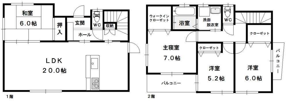 Floor plan. 23.8 million yen, 3LDK, Land area 100 sq m , Building area 105.58 sq m