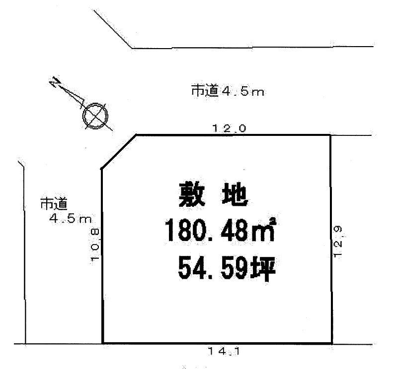 Compartment figure. Land price 22 million yen, Land area 180.48 sq m