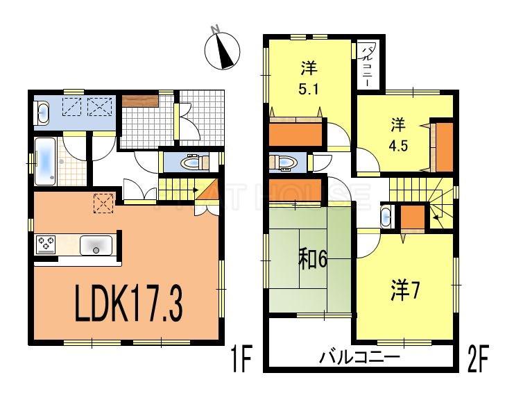 Floor plan. 20.8 million yen, 4LDK, Land area 122.29 sq m , Building area 96.87 sq m   ◆ It is luxurious, such as a custom home.