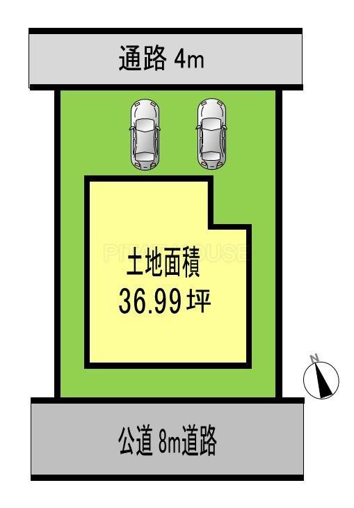 Compartment figure. 20.8 million yen, 4LDK, Land area 122.29 sq m , Building area 96.87 sq m   ◆ There is also a 2 car parking.