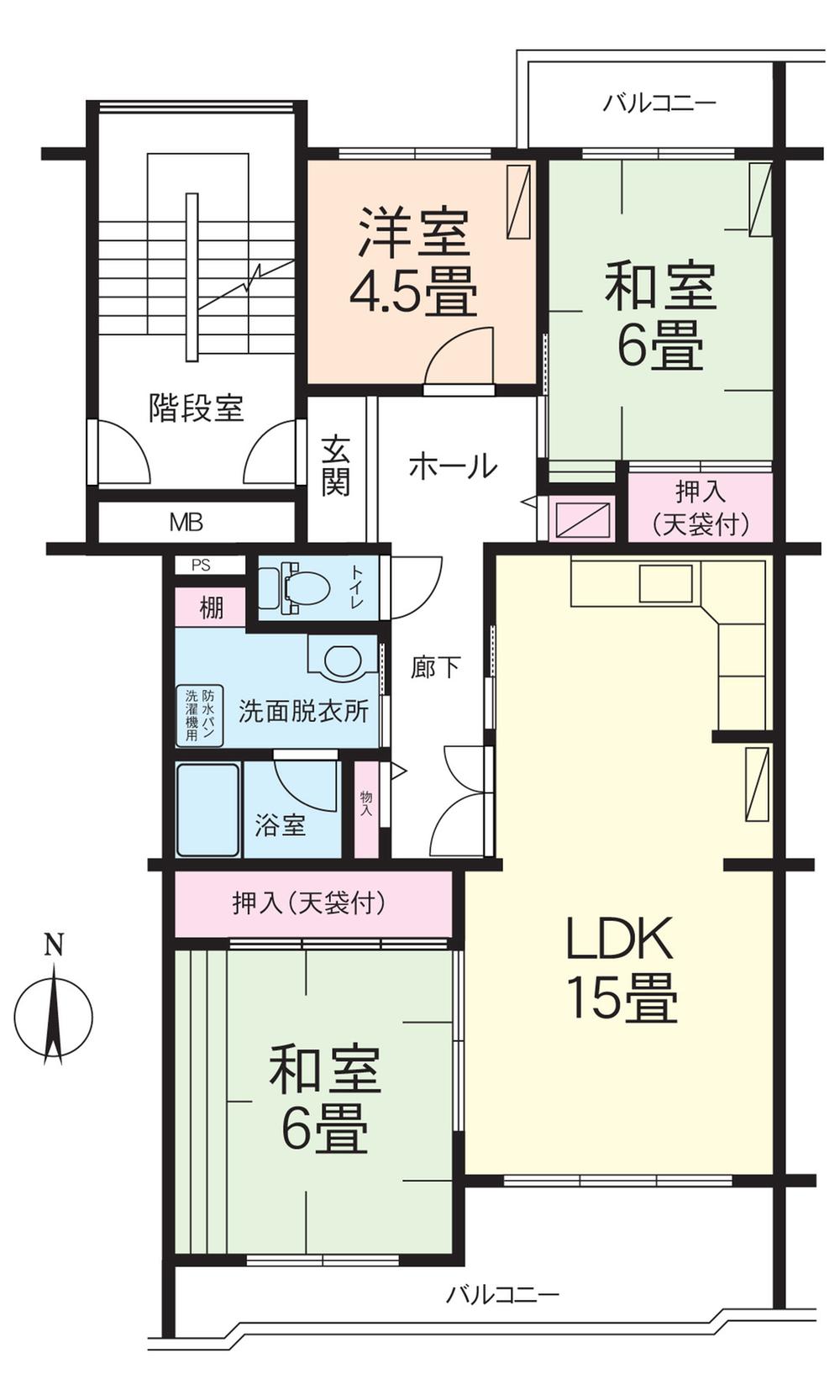 Floor plan. 3LDK, Price 5.8 million yen, Occupied area 78.68 sq m , Balcony area 12.86 sq m