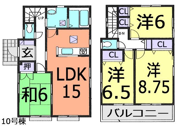 Floor plan. (10 Building), Price 27,800,000 yen, 4LDK, Land area 120.5 sq m , Building area 99.78 sq m