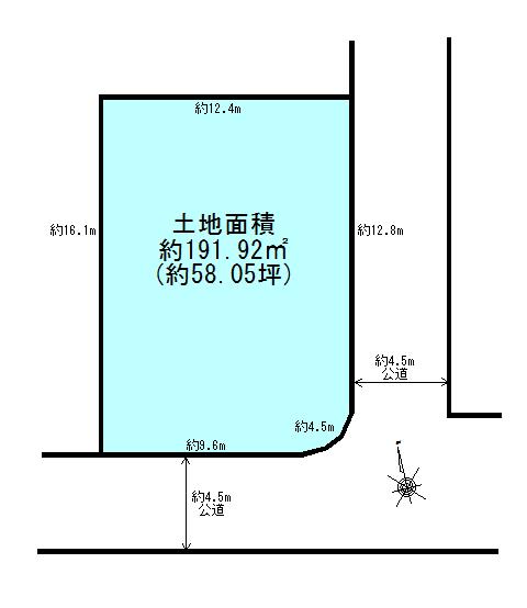 Compartment figure. Land price 21.5 million yen, Land area 191.92 sq m