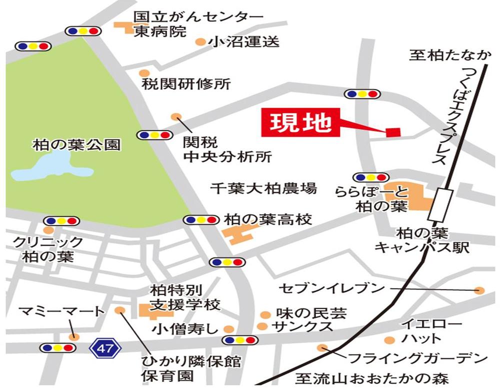 Local guide map. Close to, Is a living environment convenient commercial facilities are scattered a large number in life.