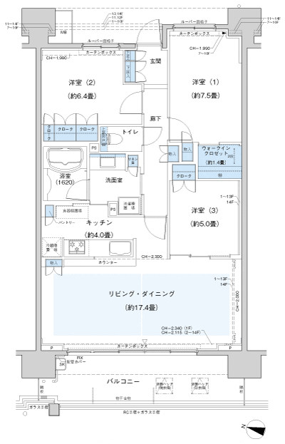 Floor: 3LD ・ K + walk-in closet, the occupied area: 88.32 sq m, Price: 42,200,000 yen, now on sale