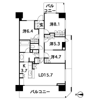 Floor: 4LD ・ K, the occupied area: 95.74 sq m, Price: 49,800,000 yen, now on sale