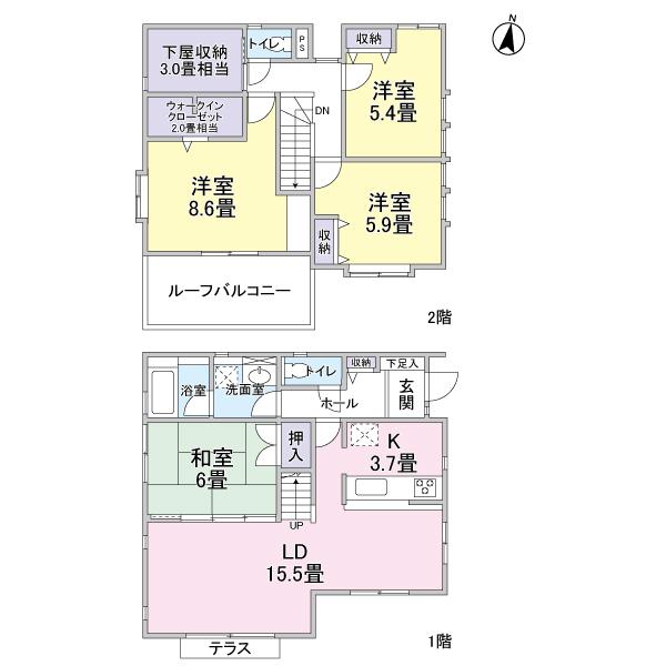 Floor plan. York Mart until Edogawadai shop 307m