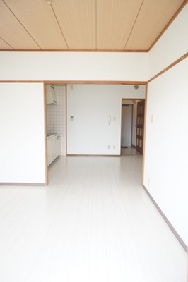 Living and room. Flat is the floor