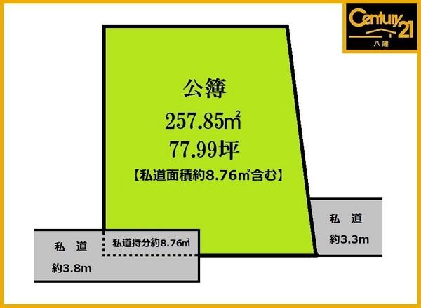 Compartment figure. Land price 31 million yen, Land area 257.85 sq m