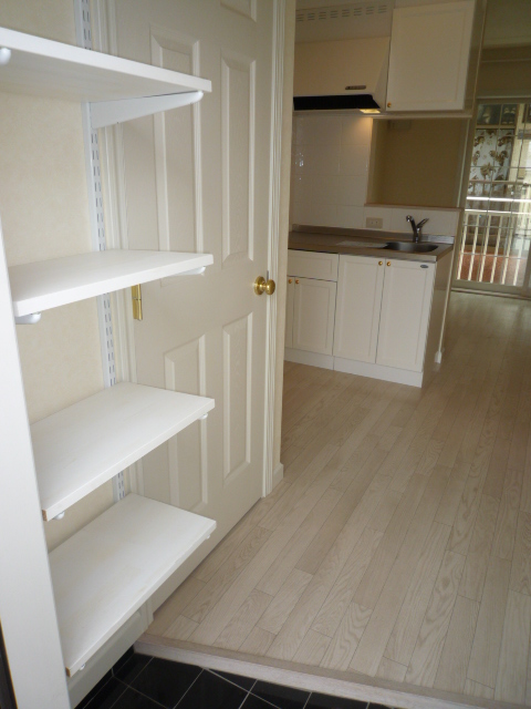 Entrance. Chic convenient application variety with a shelf in the front door