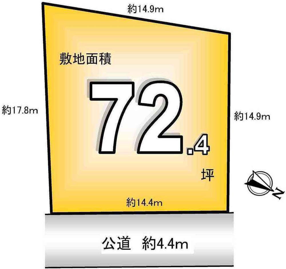 Compartment figure. Land price 29,800,000 yen, Land area 239.66 sq m