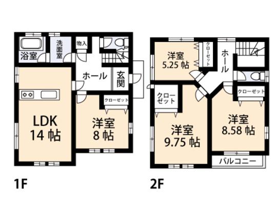 Floor plan. 36,900,000 yen, 4LDK, Land area 214.08 sq m , Building area 112.62 sq m floor plan