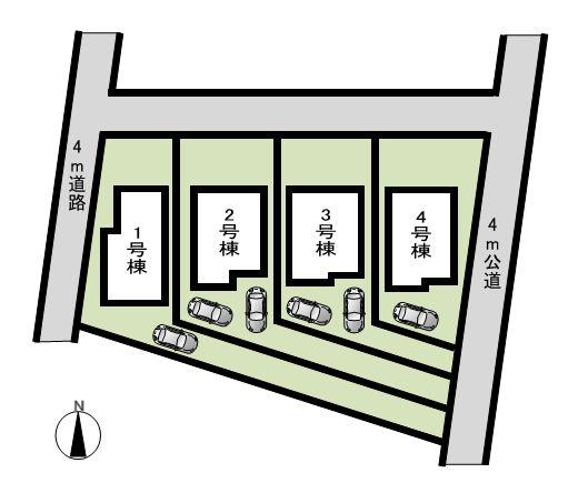 The entire compartment Figure.  ◆ Parking Partial concrete laying! It is with all building fence.