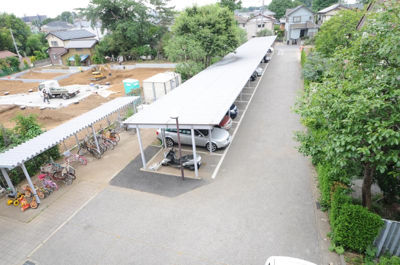Parking lot. It is covered parking.
