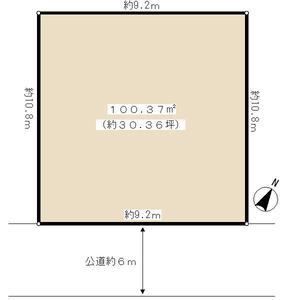 Compartment figure. Land price 8.9 million yen, Land area 100.37 sq m
