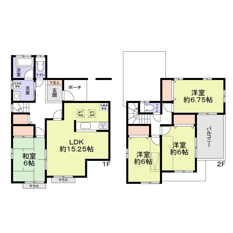 Floor plan. 17.8 million yen, 4LDK, Land area 125.48 sq m , Building area 100.4 sq m