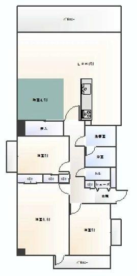 Floor plan.  ◆ Kashiwa Station 13-minute walk of the good location! Interior renovated! Large 3LDK! Corner dwelling unit! Stylish LDK with tatami corner is a big space of 19.5 quires. So you can immediately move, Please contact us as soon as possible if you are interested in.