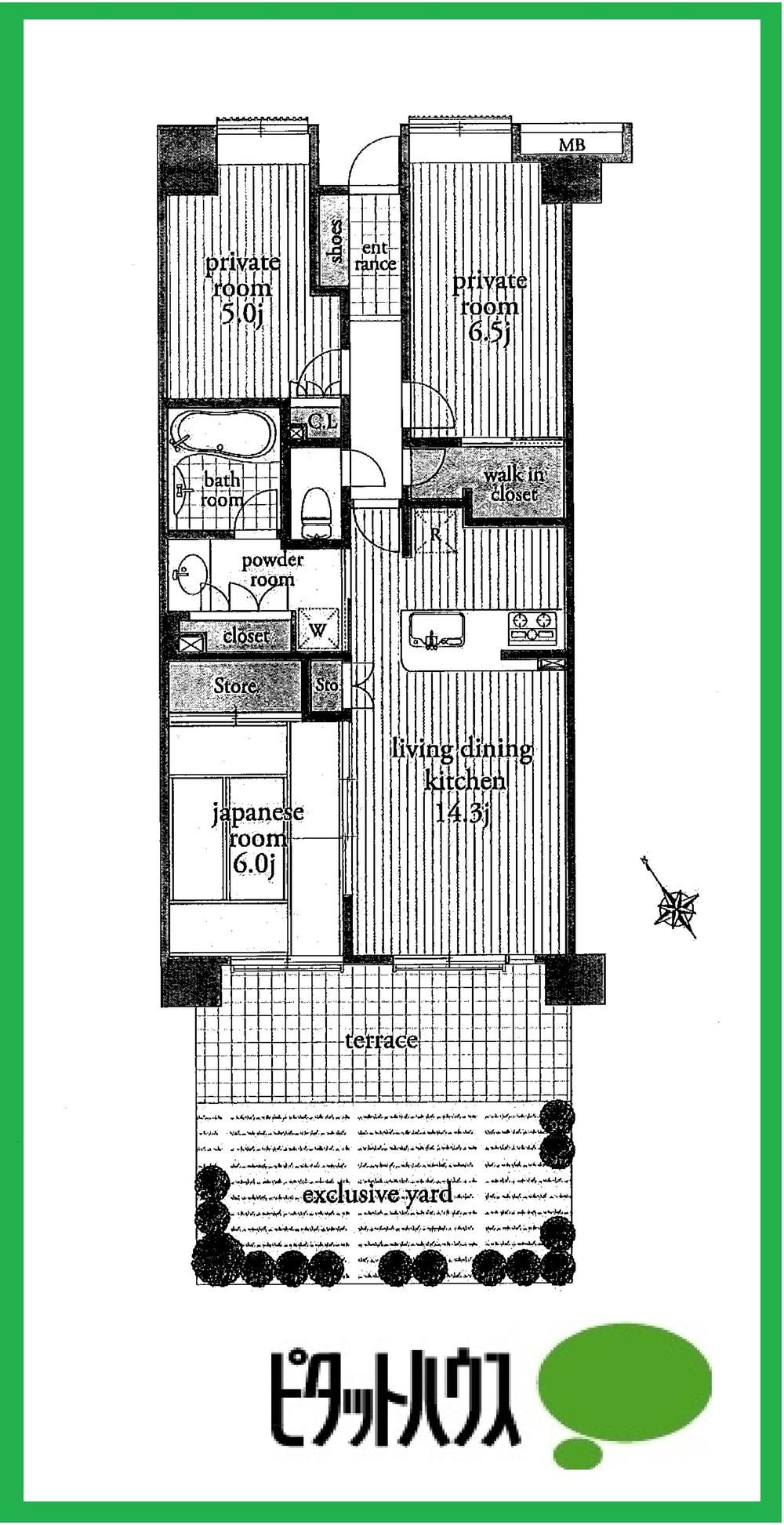 Floor plan. 3LDK, Price 21.5 million yen, Occupied area 71.32 sq m